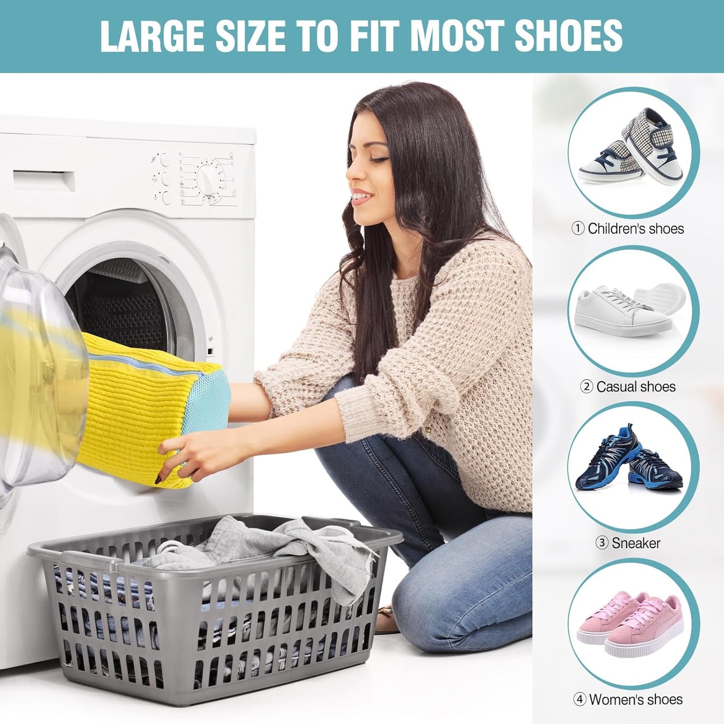 CleanKicks™ - Laundry Shoe Bag for Effortless Cleaning