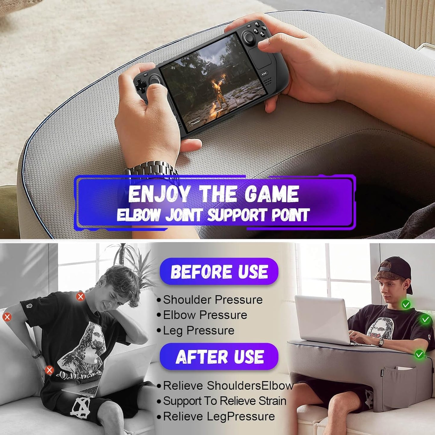 GamerCush Pro™ – Gaming Support Cushion